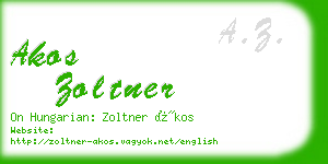 akos zoltner business card